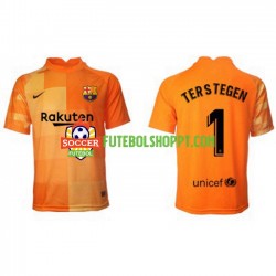 Camisola Homem FC Barcelona Ter Stegen 1 Guarda-redes Principais Equipamento 2021-2022 Manga Curta