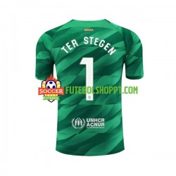 Camisola Homem FC Barcelona Ter Stegen 1 Guarda-redes Principais Equipamento 2023-2024 Manga Curta