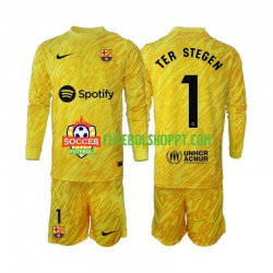 Camisola Júnior FC Barcelona Ter Stegen 1 Guarda-redes Alternativa Equipamento 2024-2025 Manga Comprida