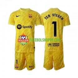 Camisola Júnior FC Barcelona Ter Stegen 1 Guarda-redes Alternativa Equipamento 2024-2025 Manga Curta