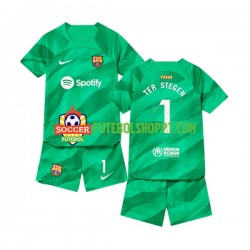 Camisola Júnior FC Barcelona Ter Stegen 1 Guarda-redes Principais Equipamento 2023-2024 Manga Curta
