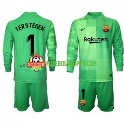 Camisola Júnior FC Barcelona Ter Stegen 1 Guarda-redes Terceiro Equipamento 2021-2022 Manga Comprida