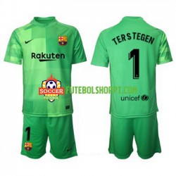Camisola Júnior FC Barcelona Ter Stegen 1 Guarda-redes Terceiro Equipamento 2021-2022 Manga Curta