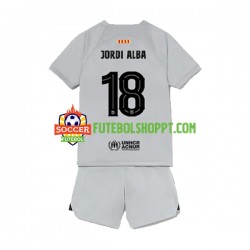 Camisola Júnior FC Barcelona Jordi Alba 18 Terceiro Equipamento 2022-2023 Manga Curta