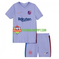 Camisola Júnior FC Barcelona Alternativa Equipamento 2021-2022 Manga Curta