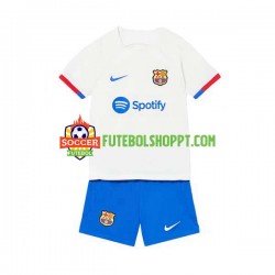 Camisola Júnior FC Barcelona Alternativa Equipamento 2023-2024 Manga Curta