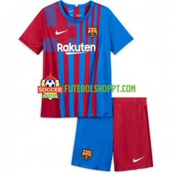 Camisola Júnior FC Barcelona Principais Equipamento 2021-2022 Manga Curta