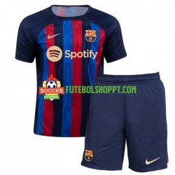 Camisola Júnior FC Barcelona Principais Equipamento 2022-2023 Manga Curta