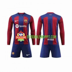 Camisola Júnior FC Barcelona Principais Equipamento 2023-2024 Manga Comprida