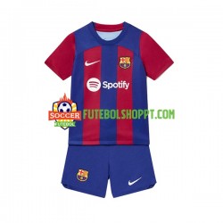 Camisola Júnior FC Barcelona Principais Equipamento 2023-2024 Manga Curta