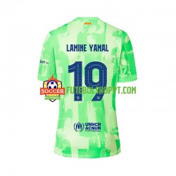 Camisola Homem FC Barcelona LAMINE YAMAL 19 UCL Font Terceiro Equipamento 2024-2025 Manga Curta