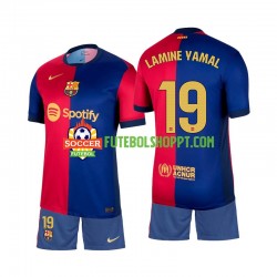 Camisola Júnior FC Barcelona Lamine Yamal 19 Principais Equipamento 2024-2025 Manga Curta