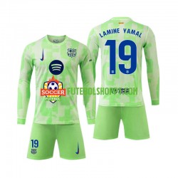 Camisola Júnior FC Barcelona Lamine Yamal 19 Terceiro Equipamento 2024-2025 Manga Comprida