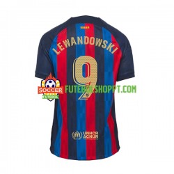 Camisola Homem FC Barcelona Lewandowski 9 Principais Equipamento 2022-2023 Manga Curta