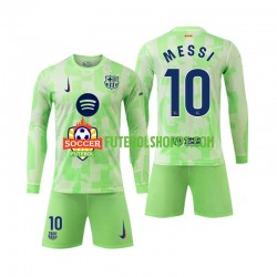 Camisola Júnior FC Barcelona Lionel Mess 10 Terceiro Equipamento 2024-2025 Manga Comprida