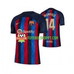 Camisola Homem FC Barcelona Memphis Depay 14 Principais Equipamento 2022-2023 Manga Curta