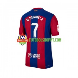 Camisola Homem FC Barcelona Ousmane Dembele 7 Principais Equipamento 2023-2024 Manga Curta