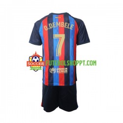 Camisola Júnior FC Barcelona Ousmane Dembele 7 Principais Equipamento 2022-2023 Manga Curta