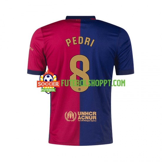 Camisola Homem FC Barcelona PEDRI 8 Principais Equipamento 2024-2025 Manga Curta