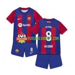 Camisola Júnior FC Barcelona Pedri 8 Principais Equipamento 2023-2024 Manga Curta