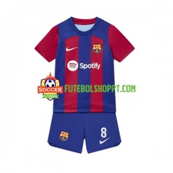 Camisola Júnior FC Barcelona Pedri 8 Principais Equipamento 2023-2024 Manga Curta