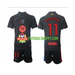 Camisola Júnior FC Barcelona Raphinha 11 Alternativa Equipamento 2024-2025 Manga Curta