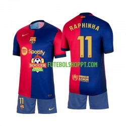 Camisola Júnior FC Barcelona Raphinha 11 Principais Equipamento 2024-2025 Manga Curta Camisola Júnior FC Barcelona Raphinha 11 Principais Equipamento 2024-2025 Manga Curta