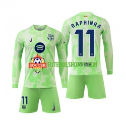 Camisola Júnior FC Barcelona Raphinha 11 Terceiro Equipamento 2024-2025 Manga Comprida