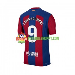 Camisola Homem FC Barcelona Robert Lewandowski 9 Principais Equipamento 2023-2024 Manga Curta