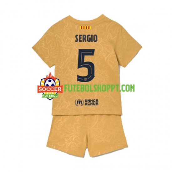 Camisola Júnior FC Barcelona Sergio Busquets 5 Alternativa Equipamento 2022-2023 Manga Curta