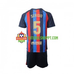 Camisola Júnior FC Barcelona Sergio Busquets 5 Principais Equipamento 2022-2023 Manga Curta
