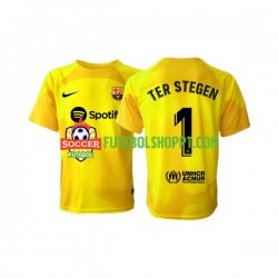 Camisola Homem FC Barcelona Ter Stegen 1 Guarda-redes Quarto Equipamento 2022-2023 Manga Curta