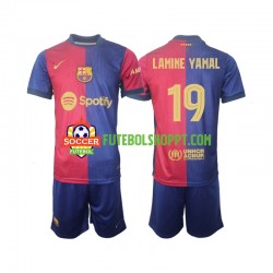 Camisola Júnior FC Barcelona UCL Font Lamine Yamal 19 Principais Equipamento 2024-2025 Manga Curta