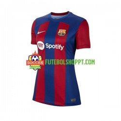 Camisola Mulher FC Barcelona Principais Equipamento 2023-2024 Manga Curta