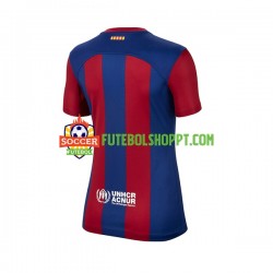 Camisola Mulher FC Barcelona Principais Equipamento 2023-2024 Manga Curta