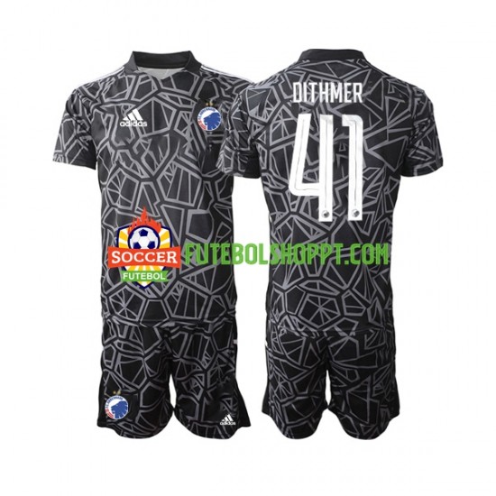 Camisola Júnior FC Copenhague Andreas Dithmer 41 Guarda-redes Principais Equipamento 2022-2023 Manga Curta