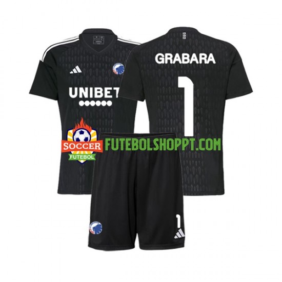 Camisola Júnior FC Copenhague GRABARA 1 Guarda-redes Alternativa Equipamento 2023-2024 Manga Curta