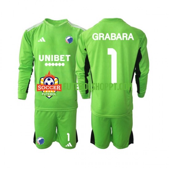 Camisola Júnior FC Copenhague GRABARA 1 Guarda-redes Quarto Equipamento 2023-2024 Manga Comprida