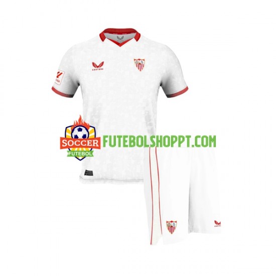 Camisola Júnior Sevilla FC Principais Equipamento 2023-2024 Manga Curta