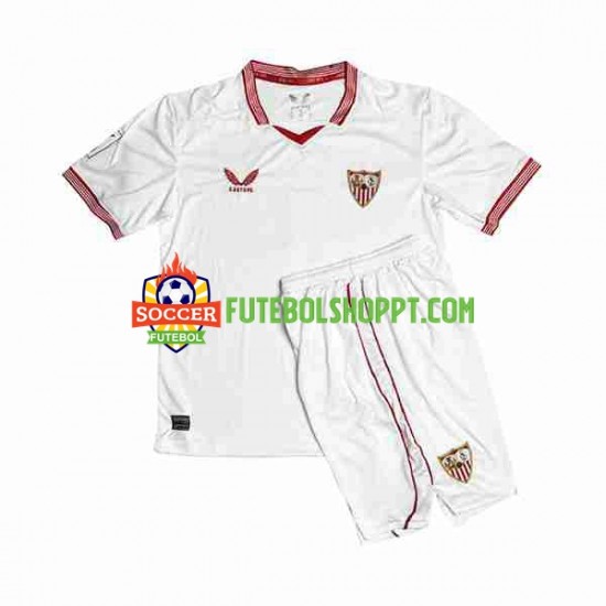 Camisola Júnior Sevilla FC Sergio Ramos 4 Principais Equipamento 2023-2024 Manga Curta