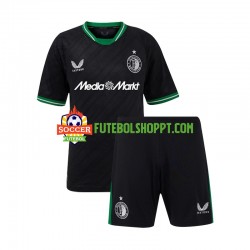 Camisola Júnior Feyenoord Rotterdam Alternativa Equipamento 2024-2025 Manga Curta