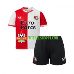 Camisola Júnior Feyenoord Rotterdam Principais Equipamento 2023-2024 Manga Curta