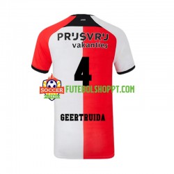 Camisola Homem Feyenoord Rotterdam Lutsharel Geertruida 4 Principais Equipamento 2024-2025 Manga Curta
