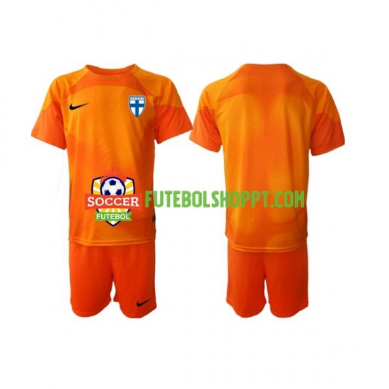 Camisola Júnior Finlândia Guarda-redes Principais Equipamento 2022-2023 Manga Curta