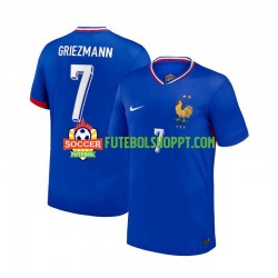 Camisola Homem França Antoine Griezmann 7 Principais Equipamento Euro 2024 Manga Curta