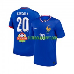 Camisola Homem França Bradley Barcola 20 Principais Equipamento 2024 Manga Curta