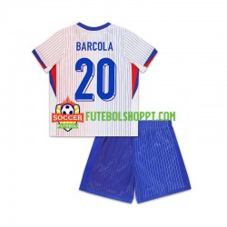 Camisola Júnior França Bradley Barcola 20 Alternativa Equipamento 2024 Manga Curta
