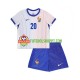 Camisola Júnior França Bradley Barcola 20 Alternativa Equipamento 2024 Manga Curta