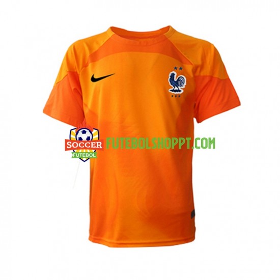 Camisola Homem França Guarda-redes Alternativa Equipamento Mundial 2022 Manga Curta