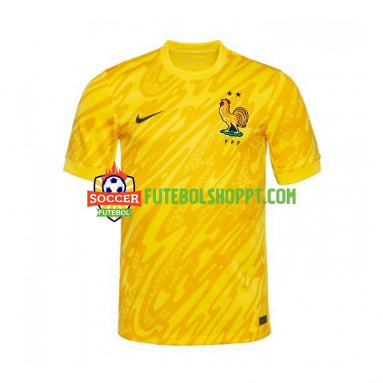 Camisola Homem França Guarda-redes Principais Equipamento Euro 2024 Manga Curta